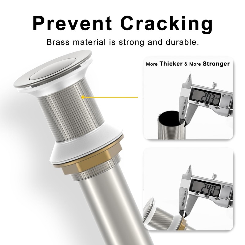 Cpbnorm Bathroom Sink Drain with Pop Up Drain Stopper Vanity