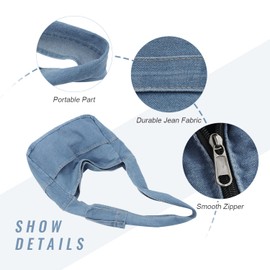 LHHMZ Denim Hobo Bags for Women Retro Jeans Shoulder Bag Casual Jeans Tote Handbags Shoulder Bag for Women, lightblue, Retro