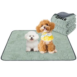 PICK FOR LIFE Reusable Dog Training Pads, 2 Pack Washable Puppy Pads, Super Absorbent Waterproof Dog Mat Pee Pads, Fast Drying Training Pads for Home, Car, Travel - 60 x 60 cm