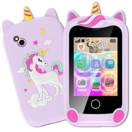 PTHTECHUS Kids Smartphone, Teléfono móvil de Llamada，Smartphone con Doble cámara, Puzzle y Juegos de Aprendizaje, Reproductor de música, Navidad, cumpleaños, Regalo para niños de 4 a 12 años(Morado)