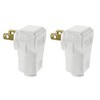 Leviton 010-101AN-W White Residential Grade Straight Blade Angle Plug