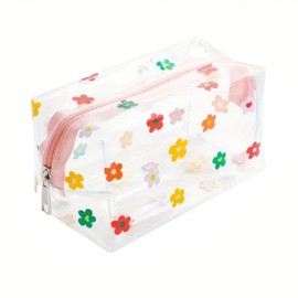 XINCHENG Clear Cosmetic Bag, Clear Travel Toiletries Bag, Makeup Bags for Travel, PVC Waterproof Toiletry Organizer Case with Zippers for Men and Women