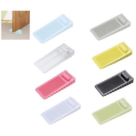 8 Colours Door Stopper,Heavy Duty Rubber Door Wedge Height-Adjustable and Strong Grip on Tiles, Wood Floor,Wood FloorUsed on Bathroom, Balcony Door, Suitable for Any Door