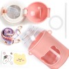 Botella De Agua Portátil Kawaii,con Correa Y Funda,2 Piezas