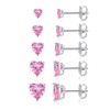 MDFUN 18K White Gold Plated Heart Shape Cut Cubic Zirconia