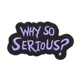 2 Pcs serious Embroidered Appliques Patch with Hook and Loop Fastener Backing- Punk Style Tactical Crochet Badge Suitable for Vests,Jackets, Backpacks,and Clothing