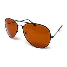 WebDeals - Aviator Silver Mirror or Color Mirror Metal Frame Sunglasses (Black, Amber Blue Block)…