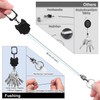 Fushing Retractable Keychain Heavy Duty, 2 Pack Retractable Badge Holder