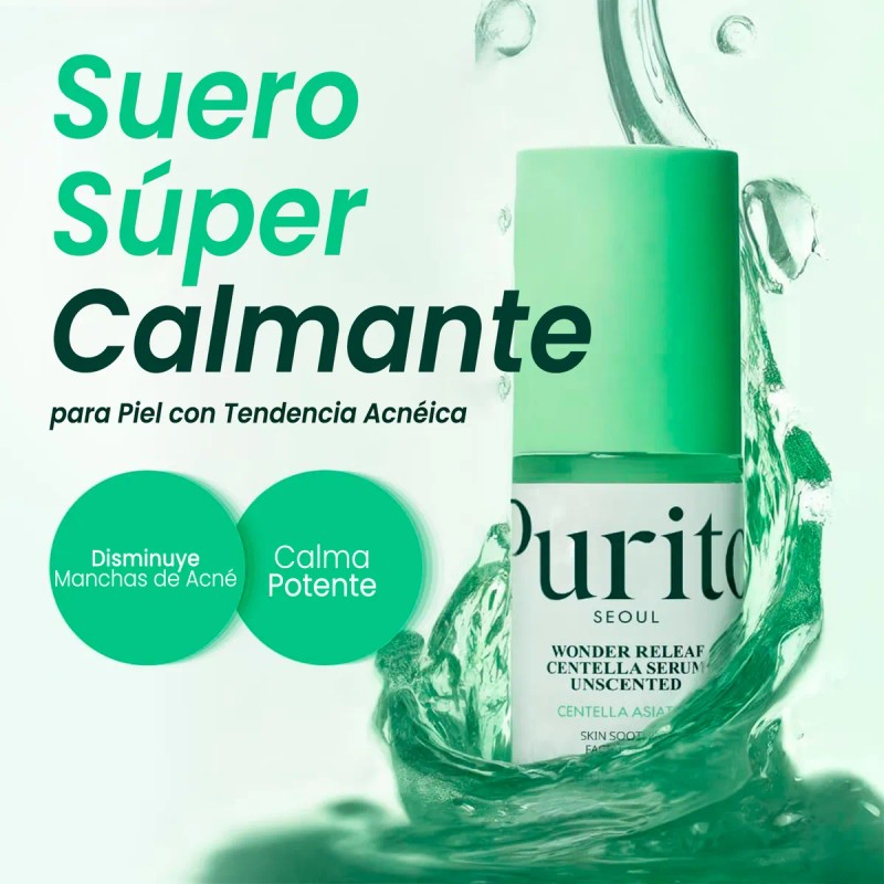 Purito Wonder Releaf Serum Centella 60ml Para Piel Sensible Mixta