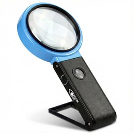 Vision Aid 30x 10x Lupa Manos Libres con Soporte, Luces LED, Lupa Iluminada De Mano para Baja Visión, Lectura