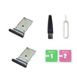 2 PCS for Galaxy S23 FE Dual SIM Card Tray Replacement, Dual SIM Card Slot Holder Compatible with Galaxy S23 FE (Graphite)