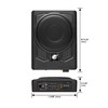 Planet Audio P8AWK Low Profile 8 Inch Under Seat Powered