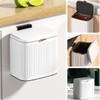 Hanging Trash Can with Lid, Stainless Steel Countertop Compost Bin