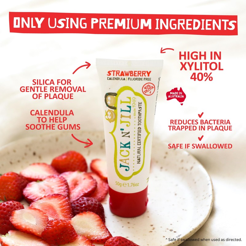 Jack N' Jill Kids Natural Toothpaste, Made With Natural Ingredients,