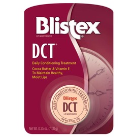 Blistex DCT Tratamiento acondicionador diario, 0.25 onzas (paquete de 12) – Hidratante labial con vitamina E, suaviza y suaviza la superficie de los labios producto diario para el cuidado de los