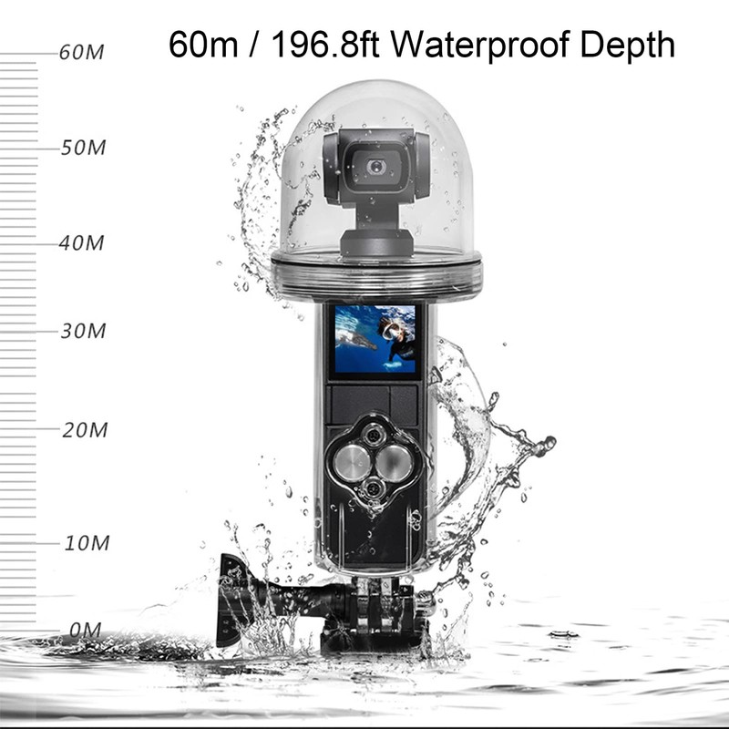 Goshyda Waterproof Housing Case for DJI Osmo Pocket, 60m/196.8ft Protective