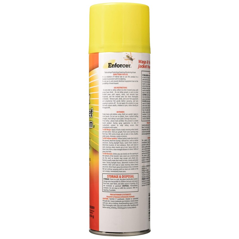 ZEP FWH-16 Yellow Jacket Wasp Control Foam Spray, 16-Ounce