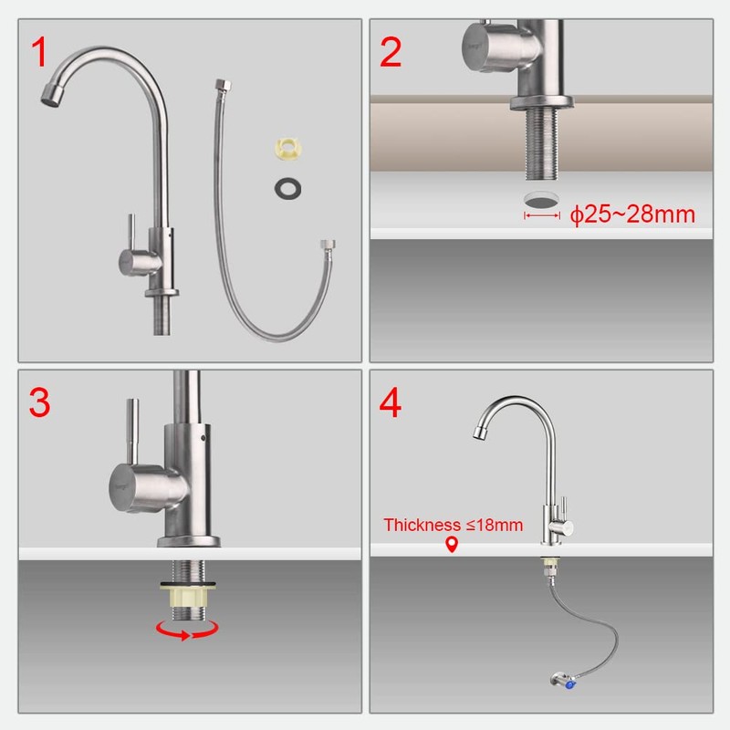 Ibergrif M18703 Kitchen Faucet, Single Cold Water Kitchen Taps, Sink