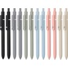 LINFANC 12 Pack Cute Gel Pens, Retractable Quick Dry Gel Ink Pen, Fine Point 0.5mm Black Ink Rolling Ball Gel Pens, Smooth Writing Aesthetic Pens for Home School Office Supplies (LF6061)