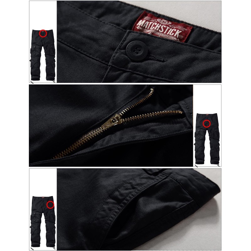 Match Men's Wild Cargo Pants(Dark Gray,38)