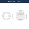sourcing map 5Pcs 7/16"-20 Nylon Insert Hex Lock Nuts, Carbon