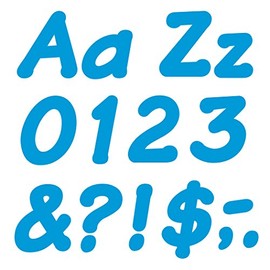 TREND enterprises, Inc. T-2702 Blue 4" Italic Combo Ready Letters
