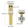 Rackickyer Bathroom Sink Drain,Drain Stopper Gold Stainless Steel Bathroom Sink