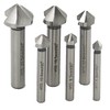 Set of 6, Chamfering Cutter, Countersink HSS Machine Countersink, Carbide