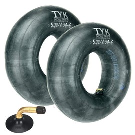 (2-Pack) 5.30/4.50-6 Go Kart Tire Inner Tubes, 5.30-4.50-6, 145x70-6 Replacement Tubes for Go Kart and Small ATV with TR87 Bent Metal Valve Stems