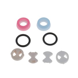 8pcs Ceramic Disc Silicon Washer Insert Turn Replacement Accessories Tools set for 1/2" Quarter Turn Tap Cartridges Valves