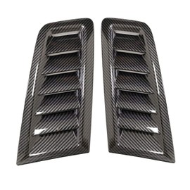 GSRECY Universal Hood Vent Scoop Kit Air Flow Intake Louvers Hood Trim Cover Compatible with Focus RS ST MK2 Style (Carbon Fiber Look)