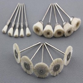Luoke Rotary Tools Supplies, Bristle Wheel Brushes for Dremel Accessories (White)