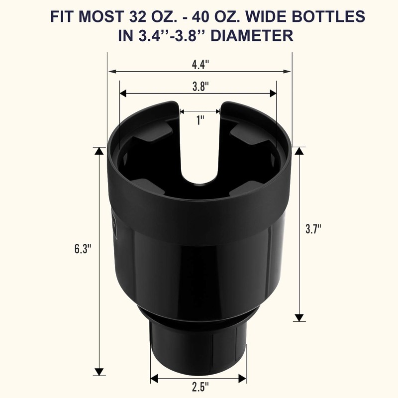 SEVEN SPARTA 2 Pack Car Cup Holder Expander Organizer Adjustable