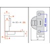 Salice Universal Hinge with 110° Opening Standard Application (2 Self-Closing