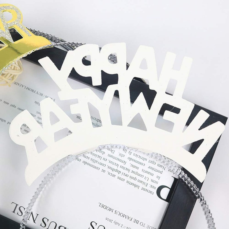 BinaryABC Happy New Year Headband Tiara,New Years Party Favor,New Years