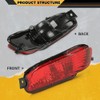 CNNELL Rear Bumper Reflector Side Marker Light w/o Bulbs Left