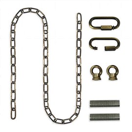 Royal Designs Heavy Duty Lighting Fixture Chain - 6 foot length – Up to 60-pound weight capacity - Antique Brass