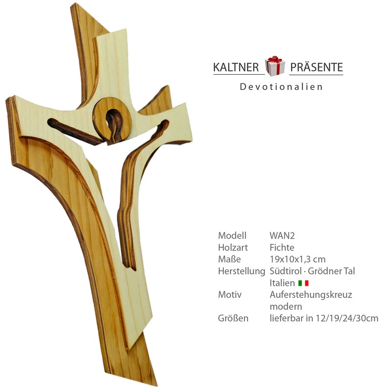 kalner Präsente crucifix mural moderne en bois 19 cm