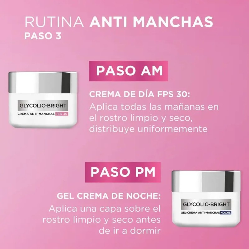 Loréal Skincare Kit Peeling Glycolic Anti-manchas
