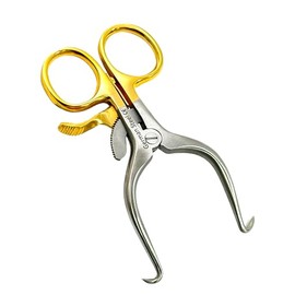 Peiatric Gelpi Retractor 3.5" Self-Retaining with Lock Ratcheting Mechanism Gold Rings Veterinary Retractor - German Stainless Steel (1)