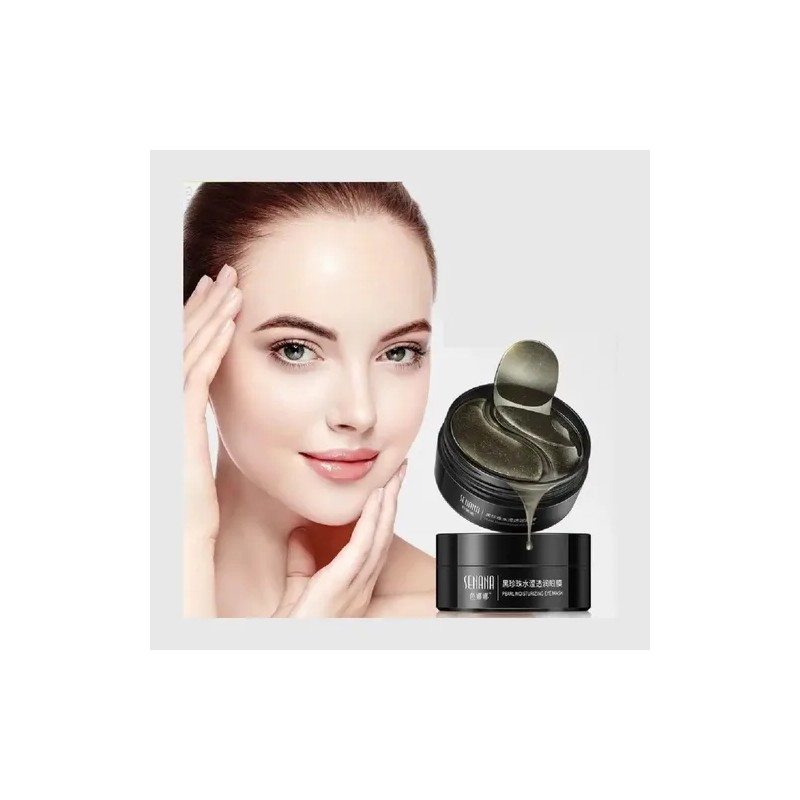 Tarro De Parches Párpados Colágeno Perla Negra Anti Ojeras