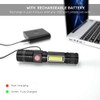 iToncs LED Rechargeable, Super Bright Magnetic Flashlight with COB Work