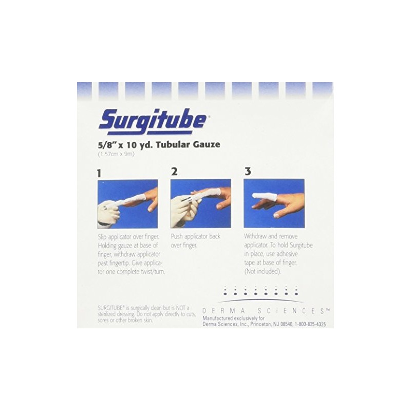 Derma Sciences Surgitube GL110W Tubular Bandage 5/8 in. x 10