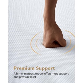 BedStory Firm Mattress Topper Twin - 3 Inch Firm Memory Foam Mattress Topper - High Density Bed Toppers for Back Pain