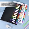 Souvik Expanding File A4 12 Pages Coloured with Labels Organiser