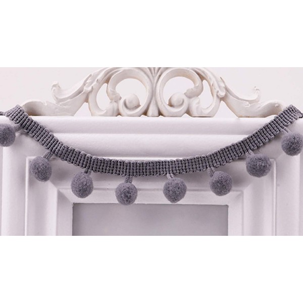 Cinta de flecos con pompones de 20 yardas para coser