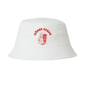 Doner Kebab Fishing Hat Sun Hat Funny Hat Cap Hat Snack Rotisserie Mallorca Stag Night, White
