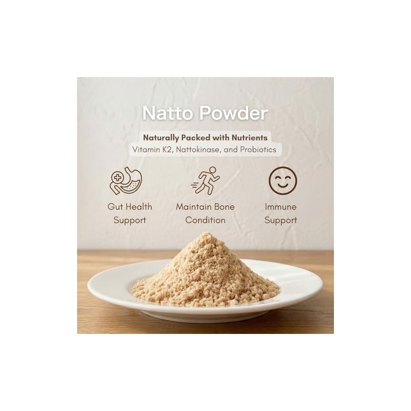 Kawashimaya Japanese Natto Powder - Freeze-Dried Superfood 2.65oz