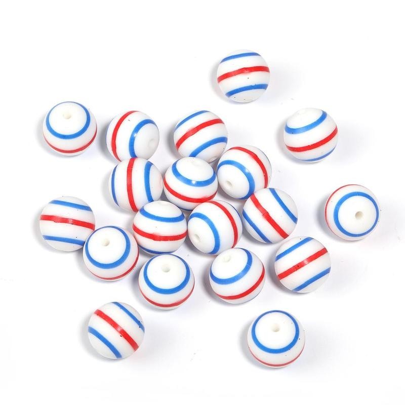 【B170】 Beads for DIY Projects: 15mm Round, Mixed Color, 30Qty