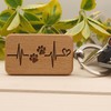 dekolaser24 - Keyring Dog Cat Paw Ekg Heart Funny Sayings